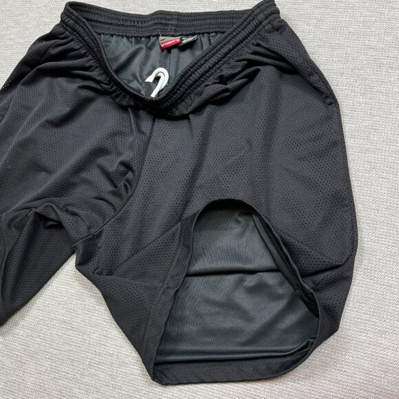 ProSpirit Mens Black Mesh Basketball Shorts Elastic Waist Drawstring Size Large - Picture 3 of 10
